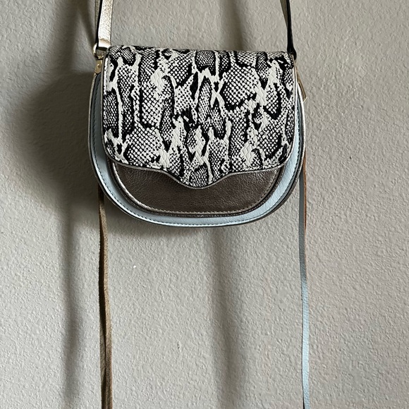 Rebecca Minkoff Mini Sydney Snake Embossed Leather Crossbody Purse Bag‎ 5.5”